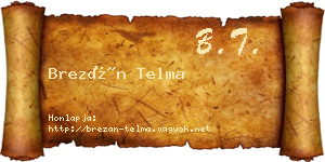 Brezán Telma névjegykártya
